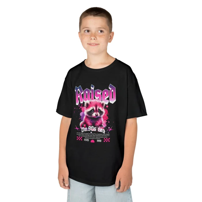 T-shirt Dziecięcy z nadrukiem Raised on 90's Era